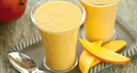 Dr Oz Peach Mango Lassi Milkshake by Blender Babes