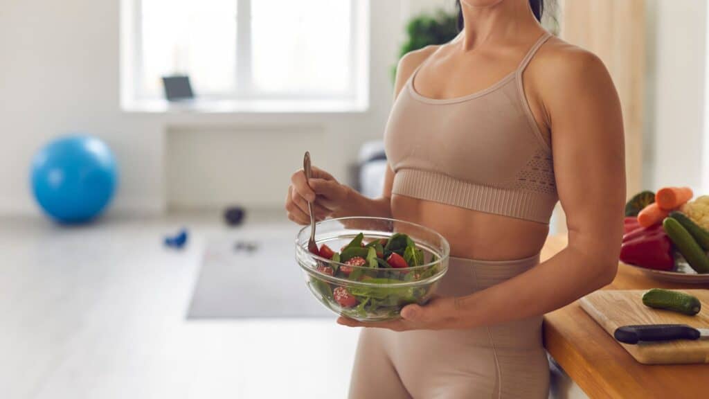 clean eating simple with a salad