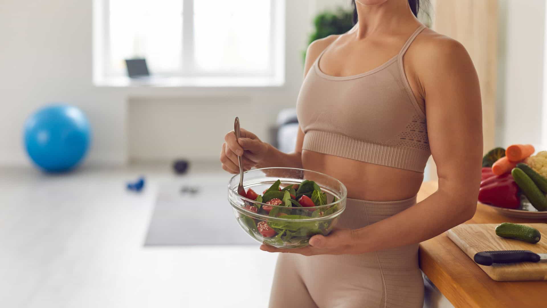clean eating simple with a salad