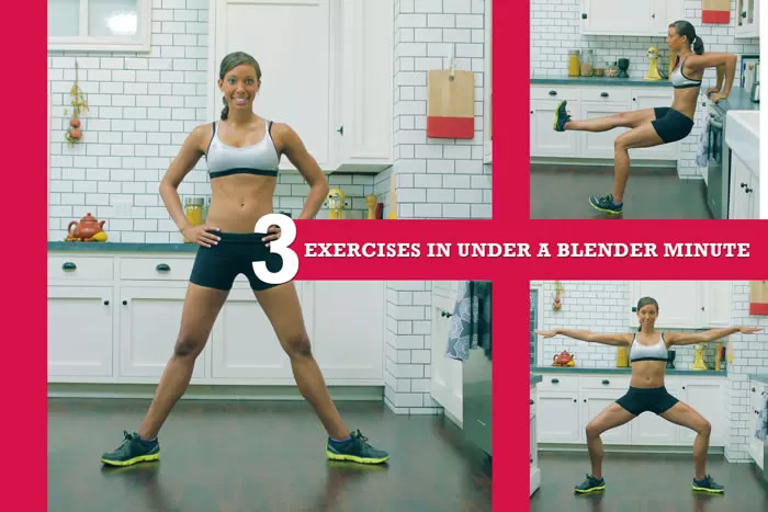 3 One Minute Easy Workouts You Can Do at Home While Blending!