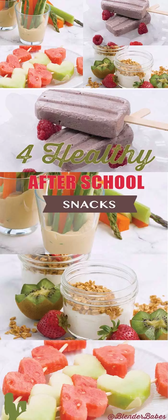 4 Easy Healthy After School Snacks for Kids by @BlenderBabes #snacks #snackideas #snacksforkids #healthysnacks #blenderbabes
