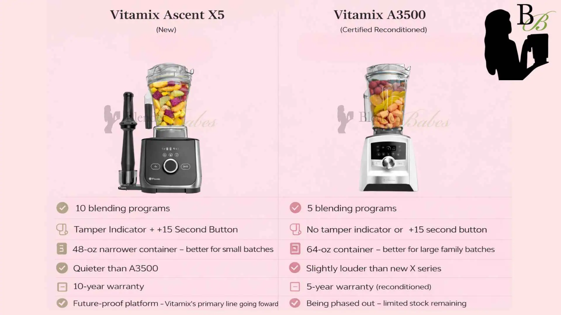 Vitamix X5 vs. A3500 Vitamix X5 vs. A3500