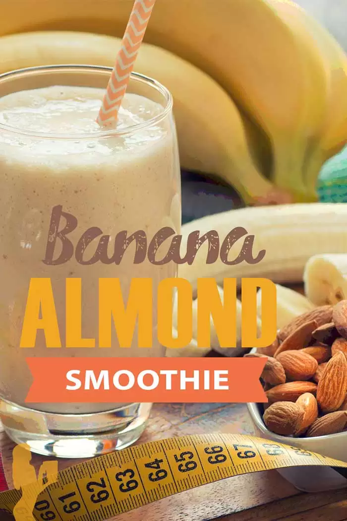 Banana Almond Smoothie Recipe by #BlenderBabes #bananasmoothie #almondsmoothie #proteinsmoothie #healthysmoothie
