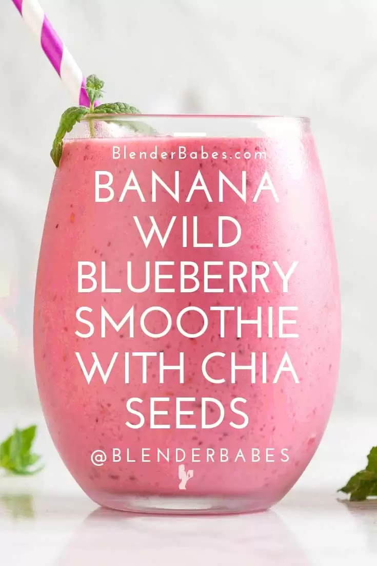 Banana blueberry smoothie blender babes