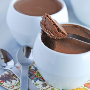 Chocolate Cardamom Pots du crème made in your Blendtec or Vitamix blender by @theblenderist via @BlenderBabes