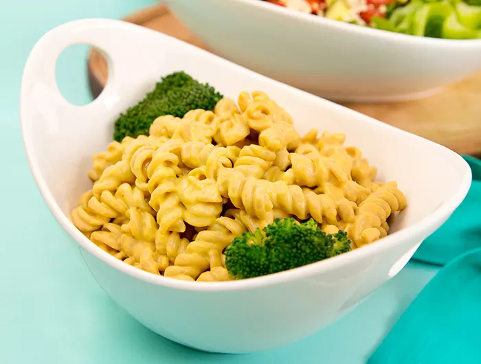 Vegan Cheesy Butternut Squash Pasta from The Vegiterranean Diet Cookbook via @blenderbabes