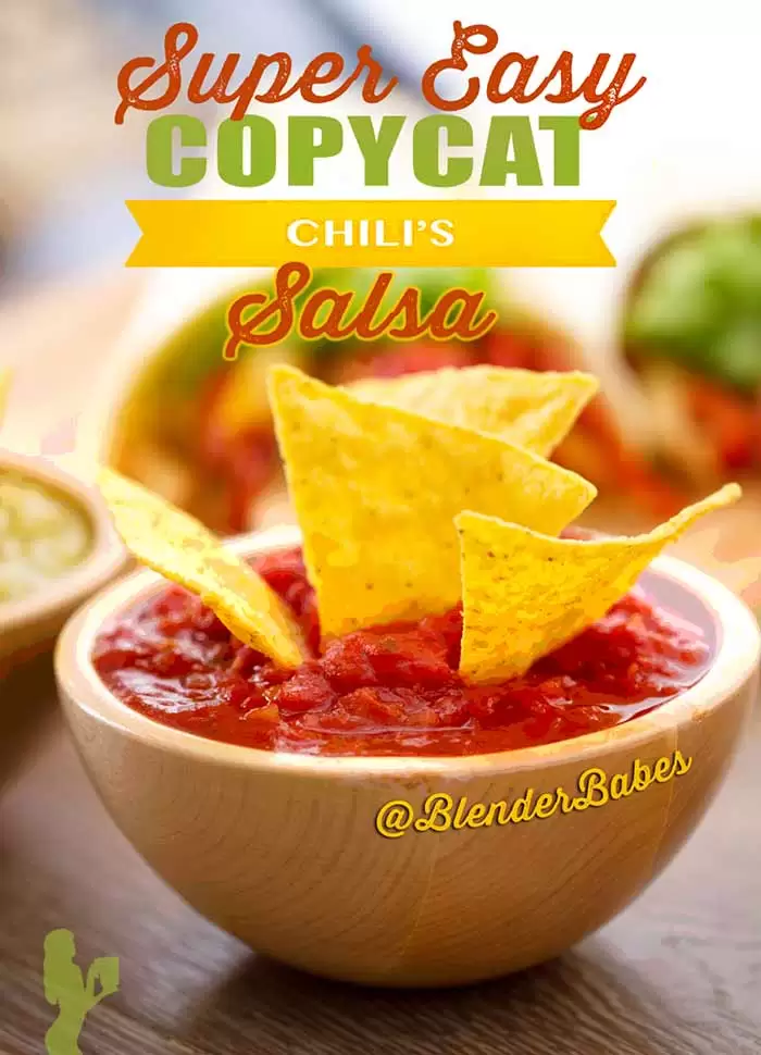 Copycat Chilis Salsa Recipe #chilissalsa #salsarecipes #homemadesalsa #chunkysalsa #blenderbabes