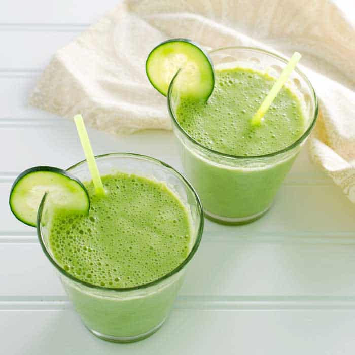 Anti-Bloat Flat Belly Smoothies - Cucumber-Ginger-Smoothie