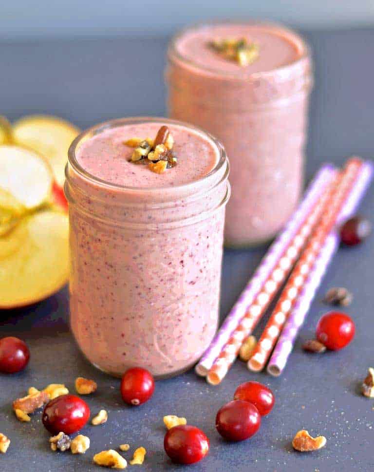 Cranberry Walnut Apple Smoothie - Smoothies Without Bananas