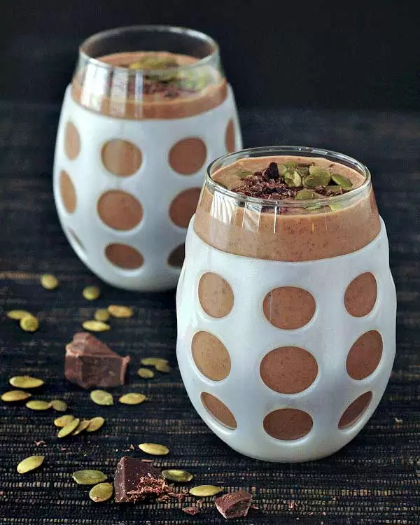 Double Chocolate Smoothie with Salted Pepitas - Smoothies Without Bananas