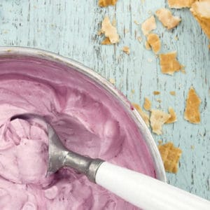 Dairy-Free Blueberry Ice Cream made in your Blendtec or Vitamix blender by @BlenderBabes