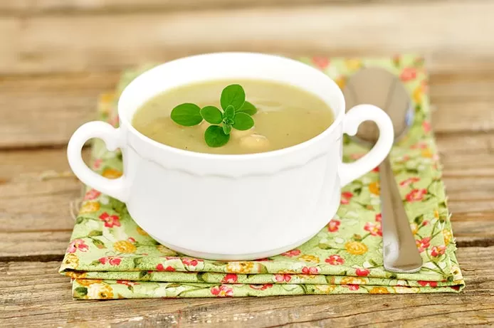 Dr Fuhrman's Creamy Vegan Vegetable Soup Recipe High Protein Low Calorie Soups via @BlenderBabes