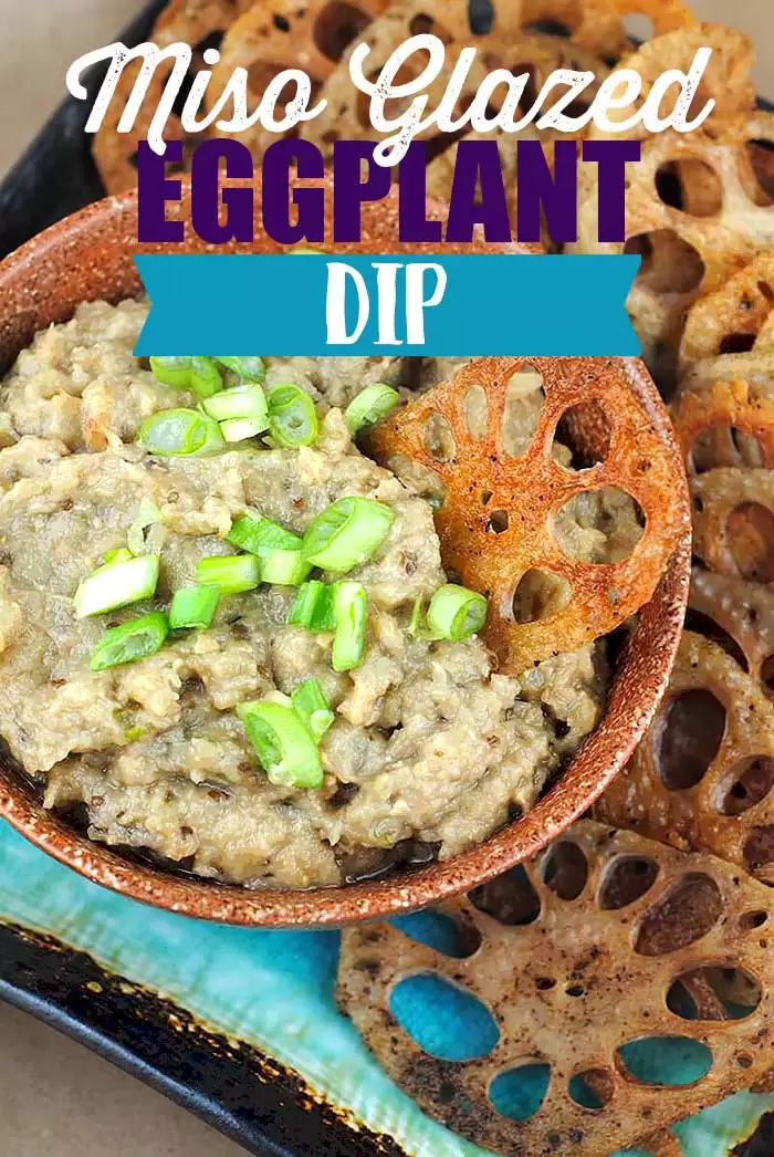 Easy Miso Glazed Eggplant Dip Recipe, Vegan Gluten-Free from @theblenderist via @blenderBabes