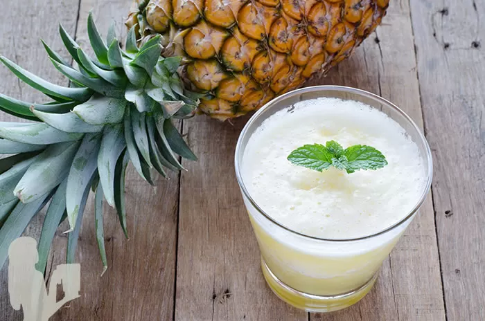 Hydrating Pre or Post Workout Pineapple Watermelon Mint Smoothie - Smoothies Without Bananas