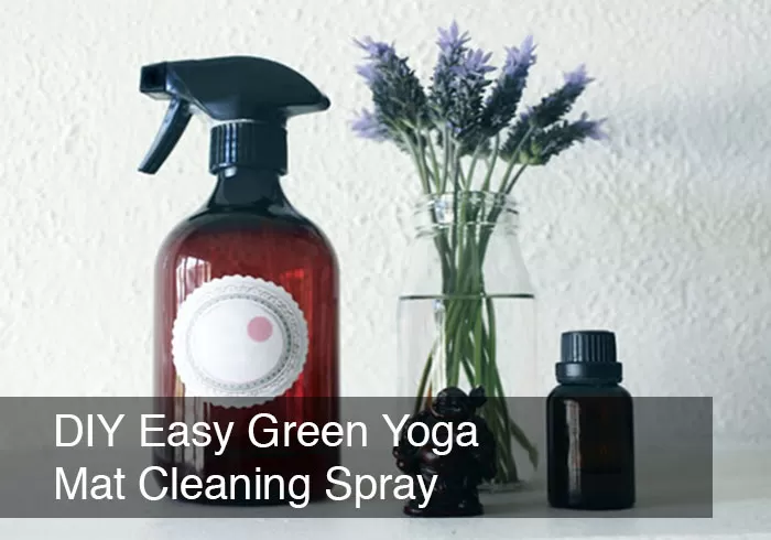 DIY Easy Green Yoga Mat Cleaning Spray by @BlenderBabes