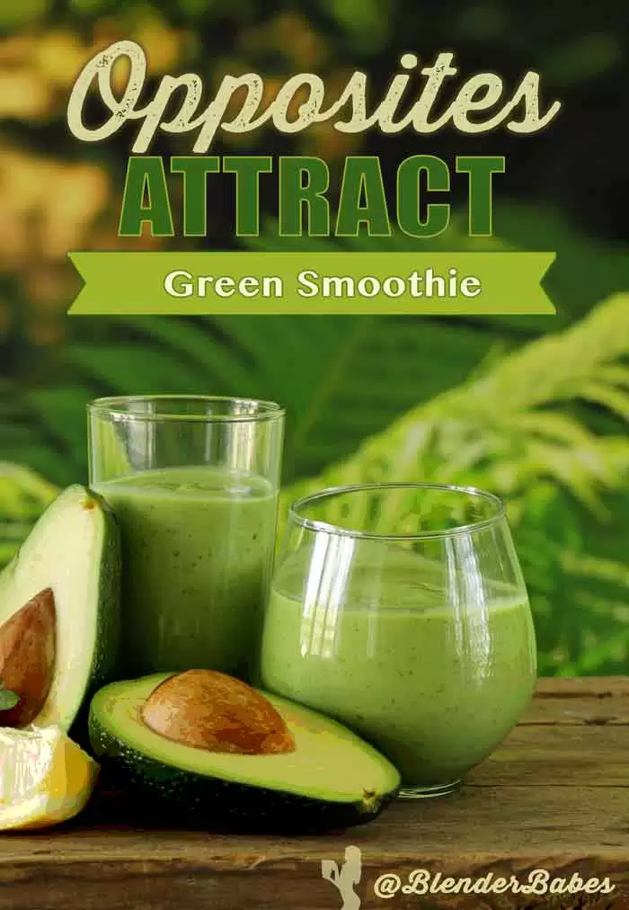 Opposites Attract Spicy Sweet Green Smoothie without Banana by @BlenderBabes #greensmoothies #kalesmoothies #healthysmoothies #smoothies #blenderbabes