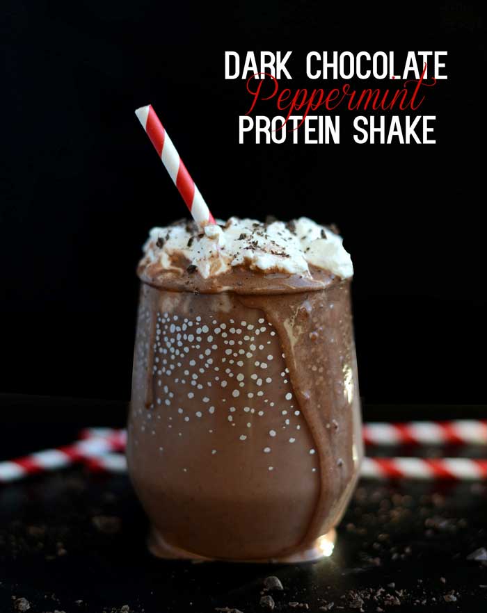 Vegan Smoothies That Taste Like Milkshakes - Dark Chocolate Peppermint Protein Shake