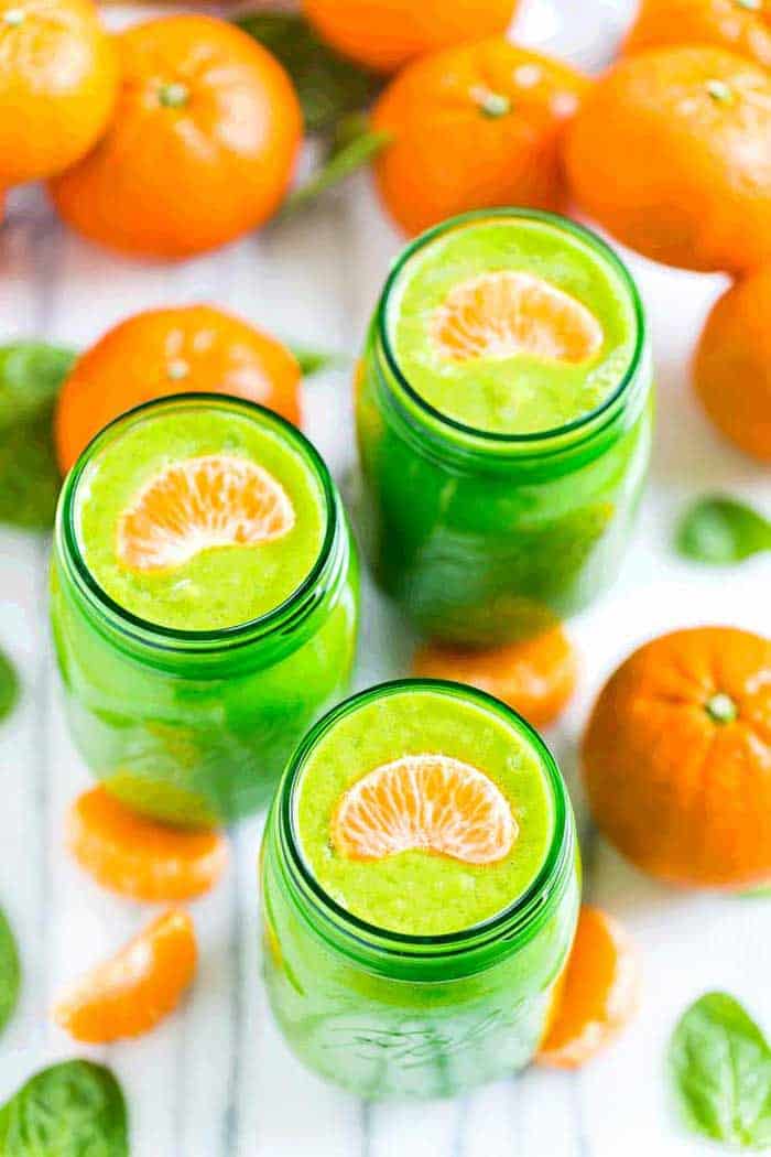 Smoothies for Kids - Pineapple Orange Banana Green Smoothie