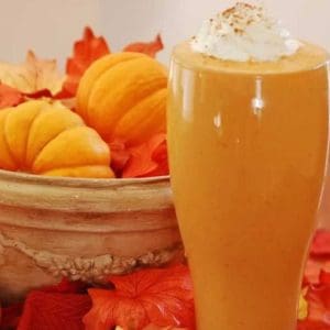 Protein Packed Pumpkin Peanut Butter Smoothie by @BlenderBabes