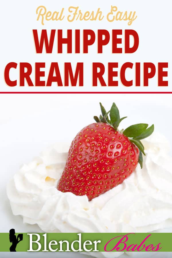 Real Fresh Easy Whipped Cream Recipe