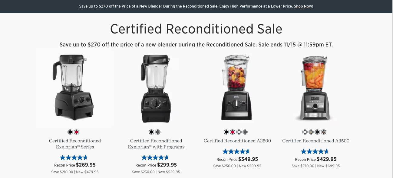 Reconditioned Vitamix Sale 2025 Blender Babes slide Reconditioned Vitamix Sale 2025 Blender Babes