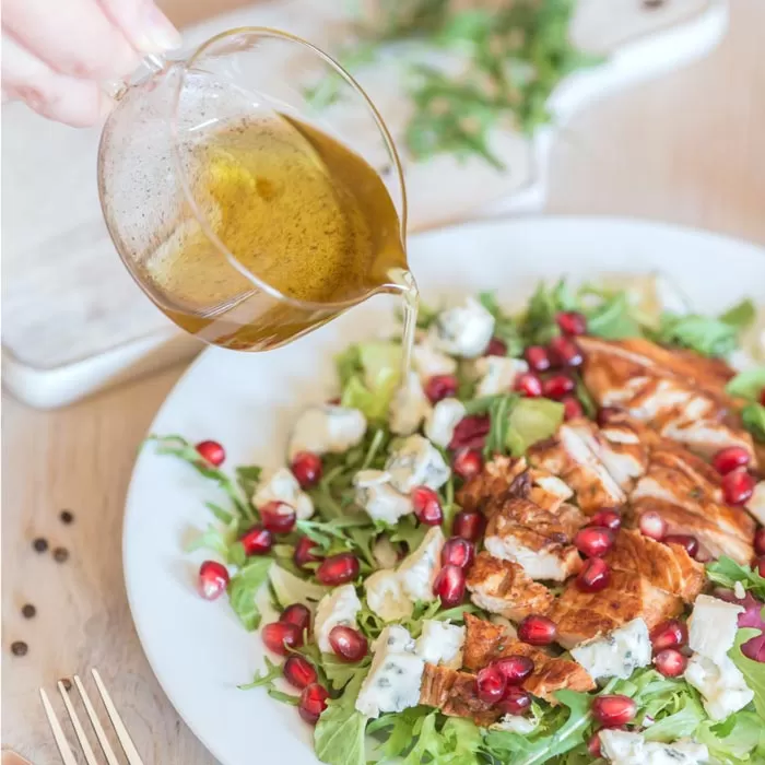 Balsamic Salad Dressing Red White and Bleu @BlenderBabes