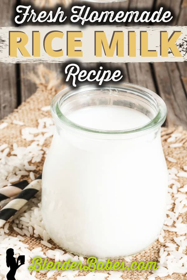Rice milk recipe