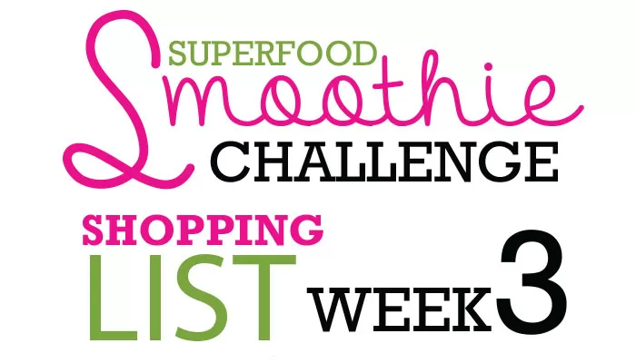 SSC Shopping List Week 3