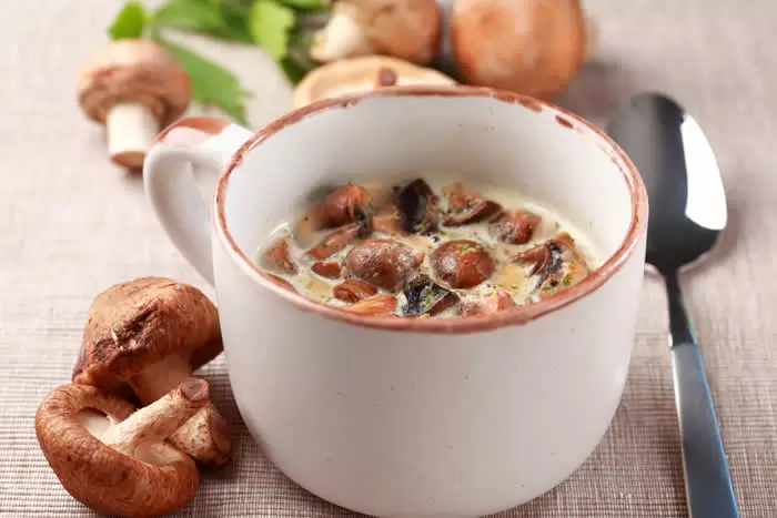 Shiitake & Oyster Mushroom Soup