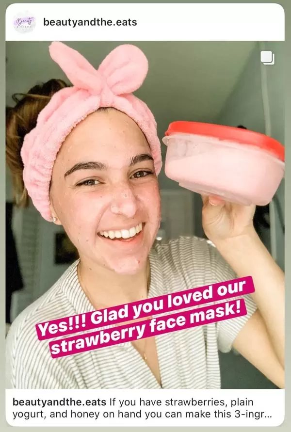 Strawberry Face Mask Example