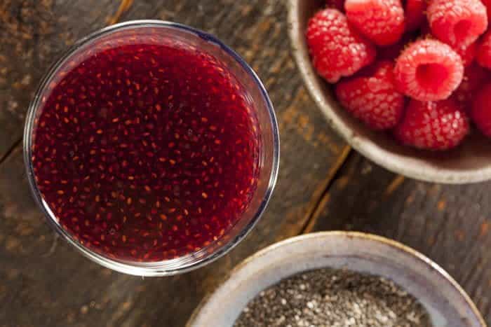Sugar Free Raspberry Chia Jam made in your Blendtec or Vitamix blender by @BlenderBabes