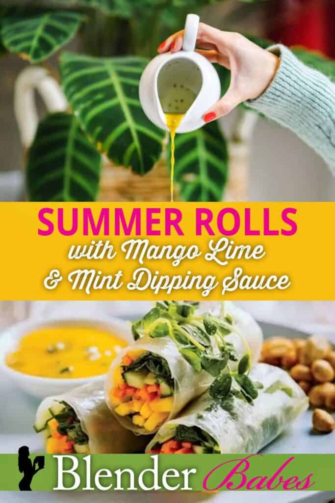Summer Rolls with Mango Lime & Mint Dipping Sauce