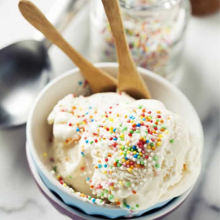 Vegan Cake Batter Ice Cream Recipe @BlenderBabes