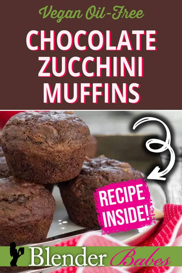Vegan Oil-Free Chocolate Zucchini Muffins