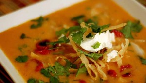 Vegetarian Tortilla Soup Recipe by @BlenderBabes