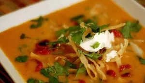 Vegetarian Tortilla Soup Recipe by @BlenderBabes