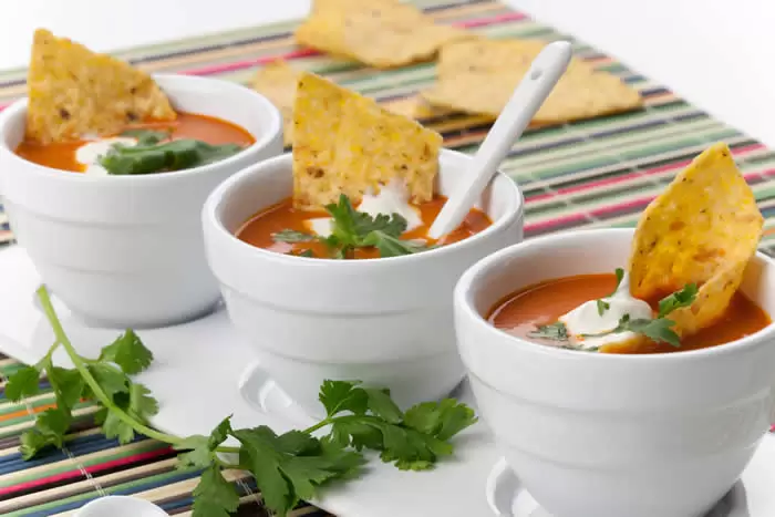 Vegetarian Tortilla Soup Recipe by Blender Babes