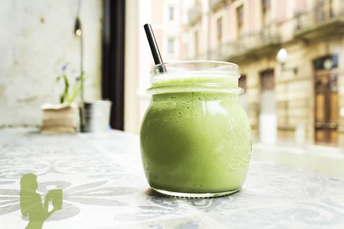 orange wheatgrass smoothie