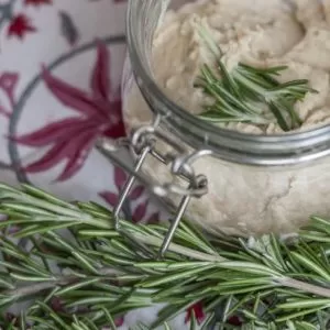 White Bean Rosemary Dip made in your Vitamix or Blendtec by @BlenderBabes
