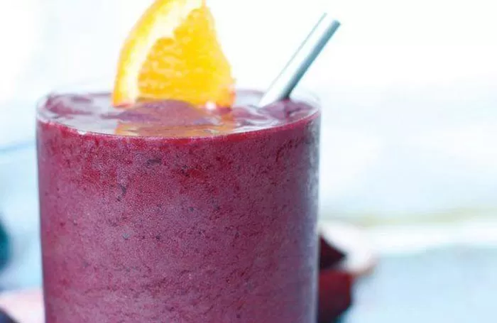 Acai and Beet Smoothie from Superfood Smoothies Cookbook by Julie Morris #acai #beetrecipes #beetsmoothies #smoothierecipes #superfoods #blenderbabes