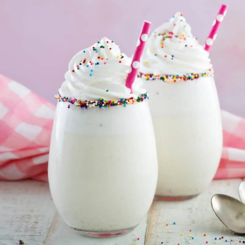 Vegan almond milk milkshake