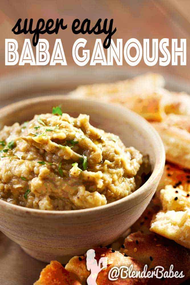 Easy Baba Ganoush Recipe #lowcarb #lowcalorie #paleo #dip #blenderbabes