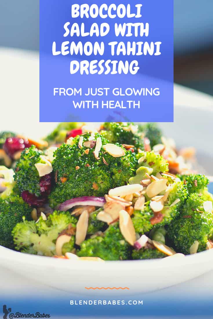 EASY BROCCOLI SALAD WITH LEMON TAHINI DRESSING RECIPE