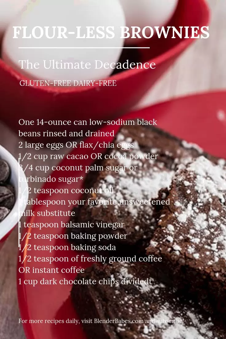 Flour-less Blender Brownie Recipe 