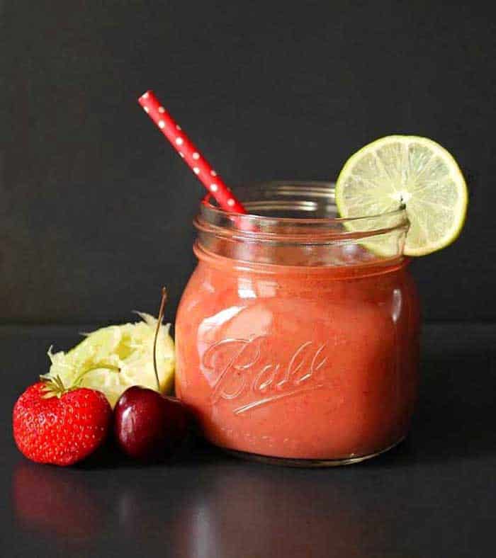 Smoothies for Kids - Cherry Berry Coconut Limeade Smoothie