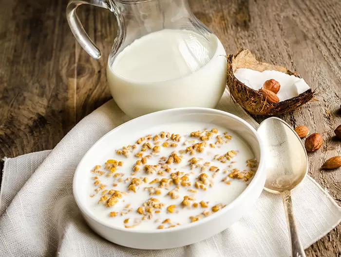 Silky Coconut Almond Milk Recipe by @BlenderBabes