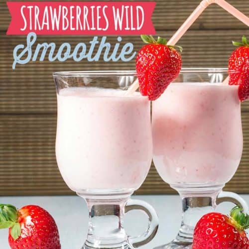 Copycat Jamba Juice Strawberries Wild Smoothie, Dairy-Free Vegan