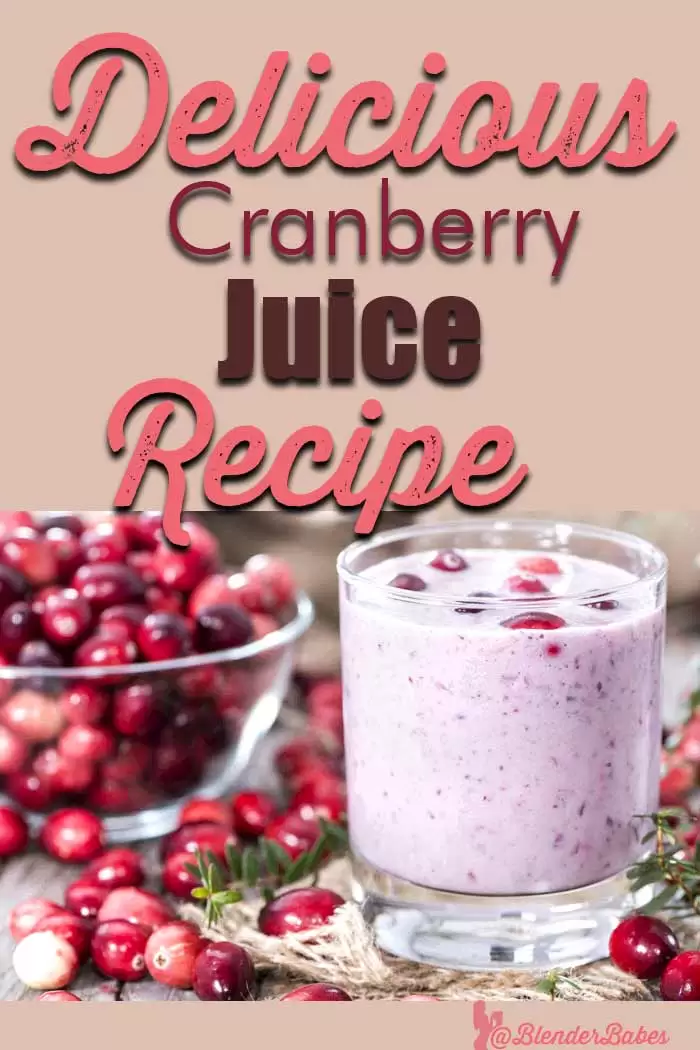 UTI cranberry juice blender recipe 