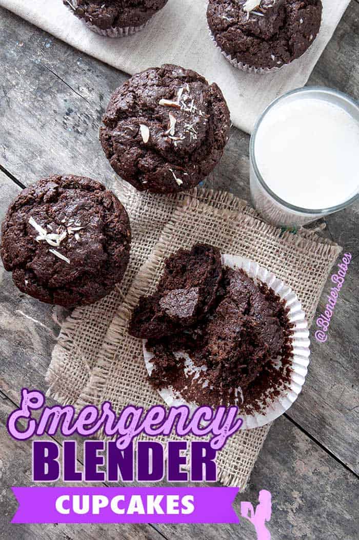 Chocolate Blender Muffins Cupcakes #blenderbabes