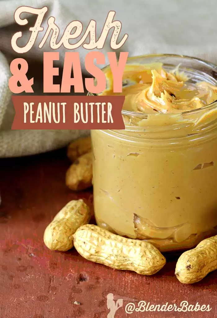 How to Make Homemade Peanut Butter in Your Blender | Blender Babes #homemade #peanutbutter #diypeanutbutter #diy #blenderbabes